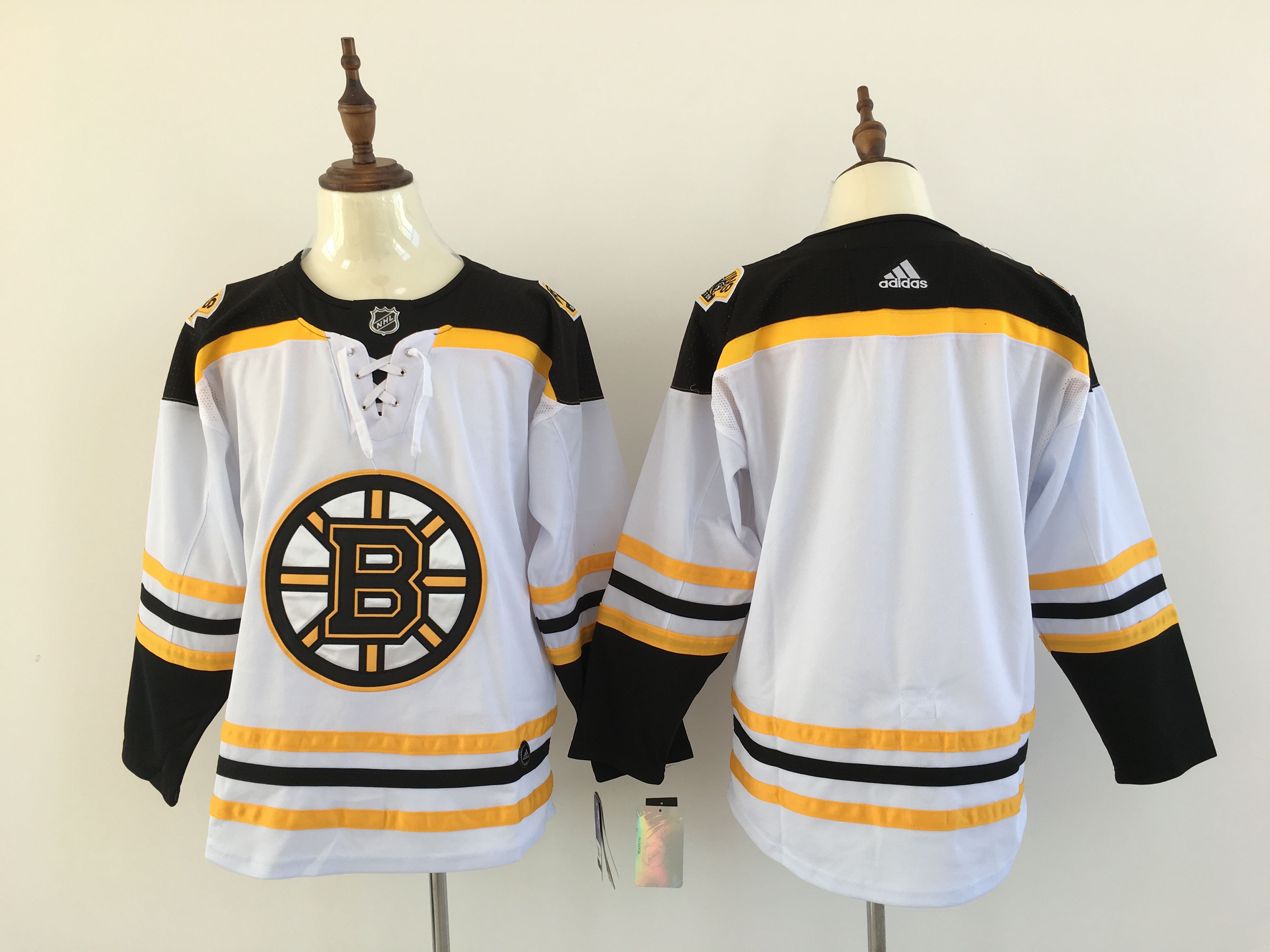 Men Boston Bruins Blank White Hockey Stitched Adidas NHL Jerseys->boston bruins->NHL Jersey